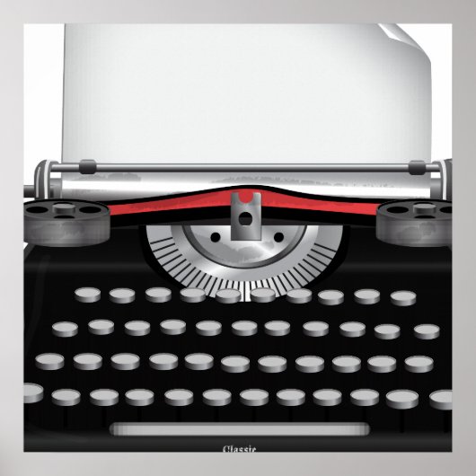 Antieke schrijfmachine poster (Voorkant)