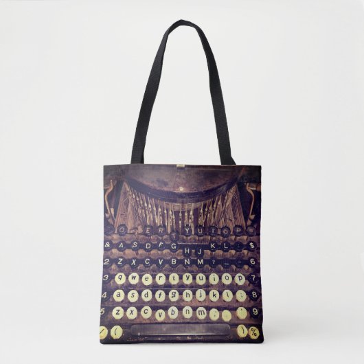 Antieke schrijfmachine tote bag (Voorkant)