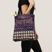 Antieke schrijfmachine tote bag (Dichtbij)