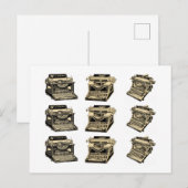 Antieke schrijfmachines briefkaart (Voorkant / Achterkant)