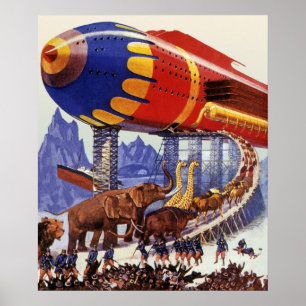Antieke sciencefiction, Noachs Ark wilde dieren Poster