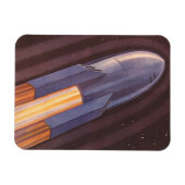Antieke Sciencefiction Ruimteschip Raketten Magneet (Horizontaal)