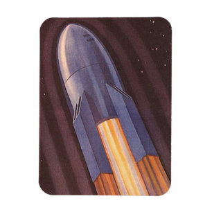 Antieke Sciencefiction Ruimteschip Raketten Magneet