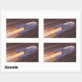 Antieke Sciencefiction Ruimteschip Raketten Rechthoekige Sticker (Vel)