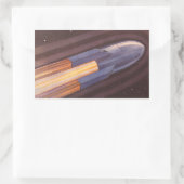 Antieke Sciencefiction Ruimteschip Raketten Rechthoekige Sticker (Tas)