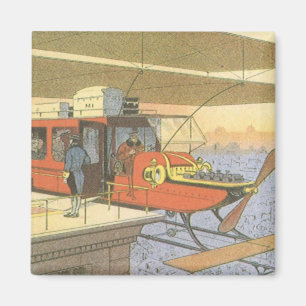 Antieke Sciencefiction Vliegtuig Helikopter Limous Magneet