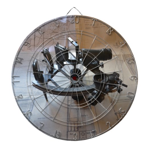 Antieke Sextant Dartbord (Voorkant)