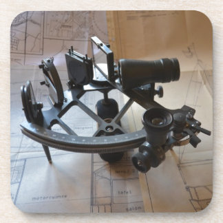 Antieke Sextant Drankjes Onderzetter