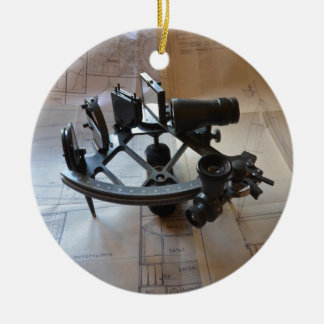 Antieke Sextant Keramisch Ornament