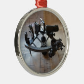 Antieke Sextant Metalen Ornament (Rechts)