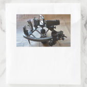 Antieke Sextant Rechthoekige Sticker (Tas)