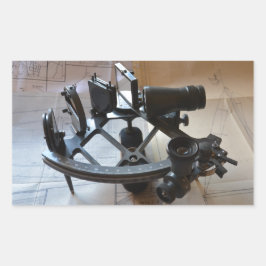 Antieke Sextant Rechthoekige Sticker