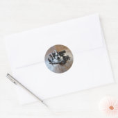 Antieke Sextant Ronde Sticker (Envelop)
