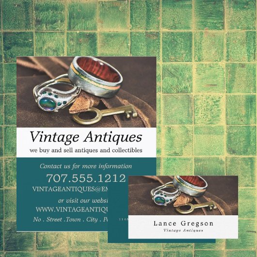 Antieke Sieraden & Sleutel, Antiquair, Winkel Flyer