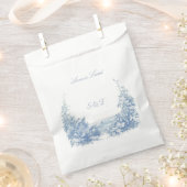 Antieke sierlijke blauwe en witte bedankzakje (Geknipt)