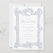 Antieke sierlijst trouwdatum bewaren kaart (Voorkant)