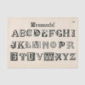 Antieke Siertypografie Tissuepapier (Voorkant)
