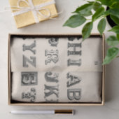 Antieke Siertypografie Tissuepapier (Geschenk)