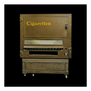 Antieke sigarettenautomaat perfect poster
