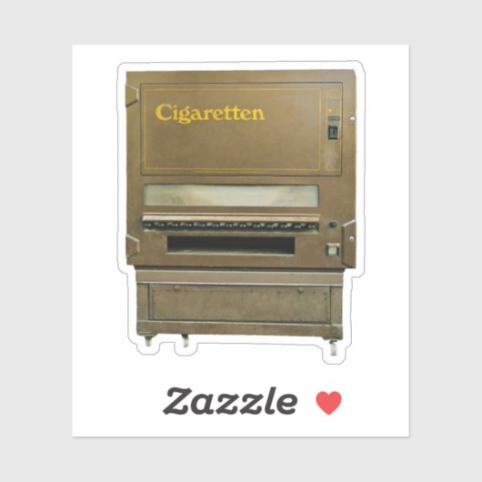 Antieke sigarettenautomaat sticker (Vel)