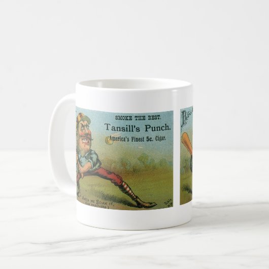 Antieke Sigarettenetiket, Sporthonkbal Tansill Pun Koffiemok (Voorkant links)