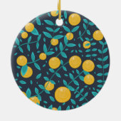 Antieke Sinaasappel Fruit Keramisch Ornament (Achterkant)
