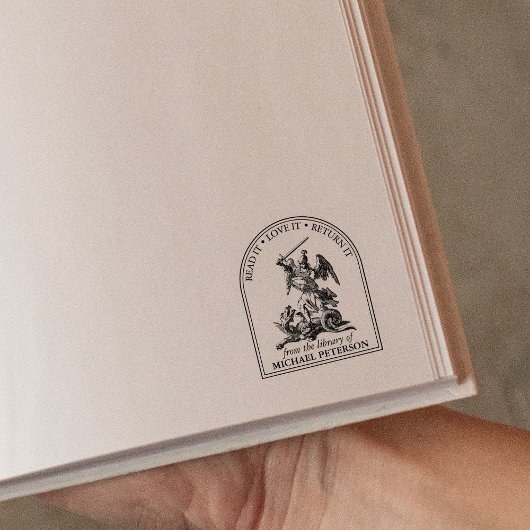 Antieke Sint-Joris-draak uit de bibliotheek van Rubberstempel