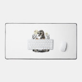 Antieke skelet dinosaurus Halloween kerkhof ontwer Bureaumat (Keyboard & Muis)