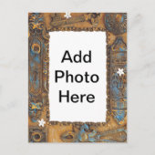 Antieke skelet sleutel frame voeg uw eigen foto briefkaart (Voorkant)