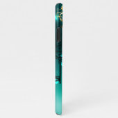 Antieke skelet sleutels op groene achtergrond iPhone hoesje (Rechterkant)