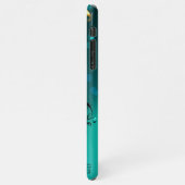 Antieke skelet sleutels op groene achtergrond iPhone hoesje (Linkerkant)