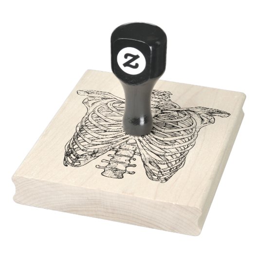 Antieke skeletbotten torso gotisch Halloween Rubberstempel (Stempel)