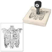 Antieke skeletbotten torso gotisch Halloween Rubberstempel (Gestempeld)