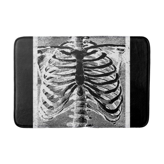 Antieke Skeletbotten Torso Lichaam Halloween Badmat (Voorkant)