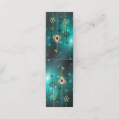 Antieke skeletsleutels op groene achtergrond afsprakenkaart (Buitenkant ongevouwen)