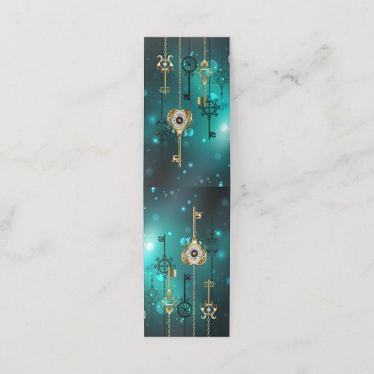 Antieke skeletsleutels op groene achtergrond afsprakenkaart (Buitenkant ongevouwen)