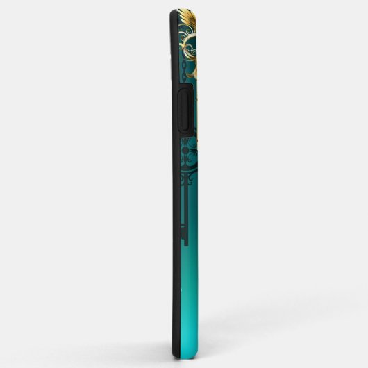 Antieke skeletsleutels op groene achtergrond Case-Mate iPhone case (Achterkant/rechts)