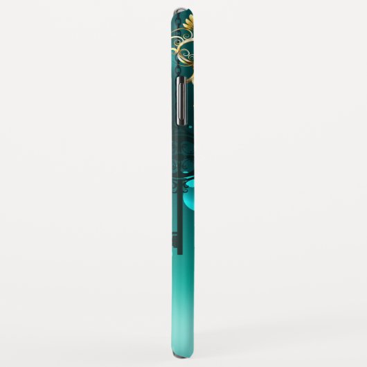 Antieke skeletsleutels op groene achtergrond Case-Mate iPhone case (Achterkant/rechts)