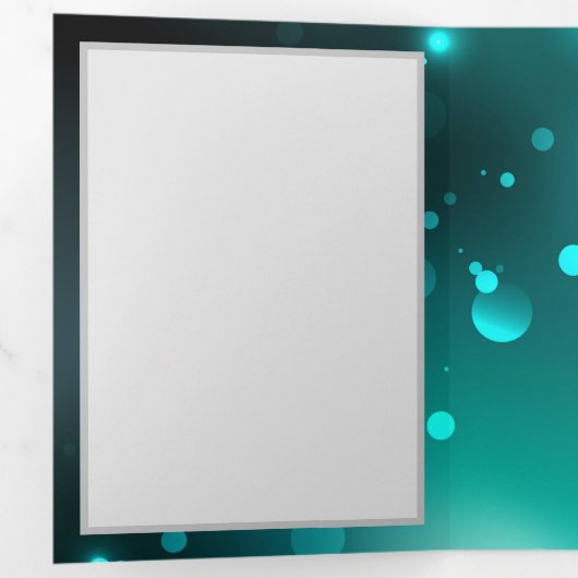 Antieke skeletsleutels op groene achtergrond drieluik aankondiging (Binnenzijde eerst)