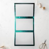 Antieke skeletsleutels op groene achtergrond drieluik kaart (Binnen)