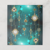 Antieke skelettoetsen op groene achtergrond afsprakenkaart (Buitenkant ongevouwen)