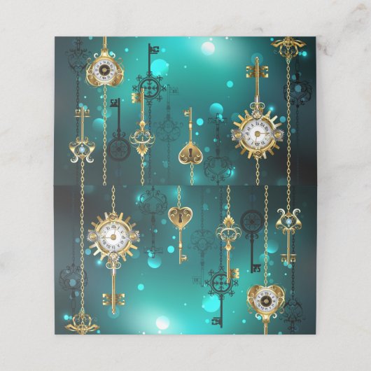 Antieke skelettoetsen op groene achtergrond afsprakenkaart (Buitenkant ongevouwen)