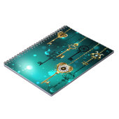 Antieke skelettoetsen op groene achtergrond notitieboek (Linkerzijde)