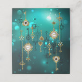 Antieke skelettoetsen op groene achtergrond plaatskaartje (Buitenkant ongevouwen)