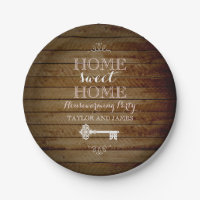 Antieke Sleutel Houten Uitzicht Housewarming Papie