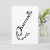 Antieke Sleutel Kaart (Staand voorkant)