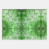 Antieke smaragdgroene bloemmotief met witte glitte inpakpapier vel (Voorkant)