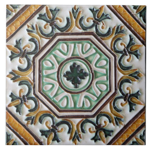 Antieke Spaanse Majolica Tegeltje