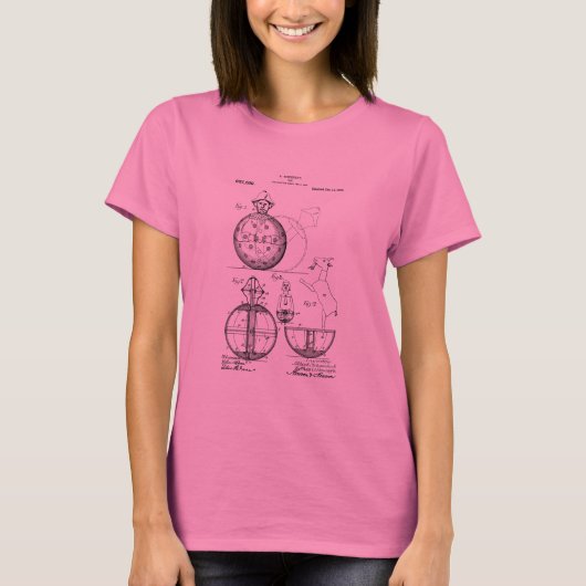 Antieke Speelgoed 1908 Roly Poly Octrooi Tekening T-shirt (Voorkant)