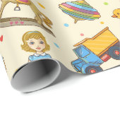 Antieke Speelgoed Cadeaupapier (Rol Hoek)